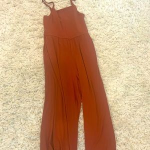 Old Navy fall colored wide leg romper pockets size S